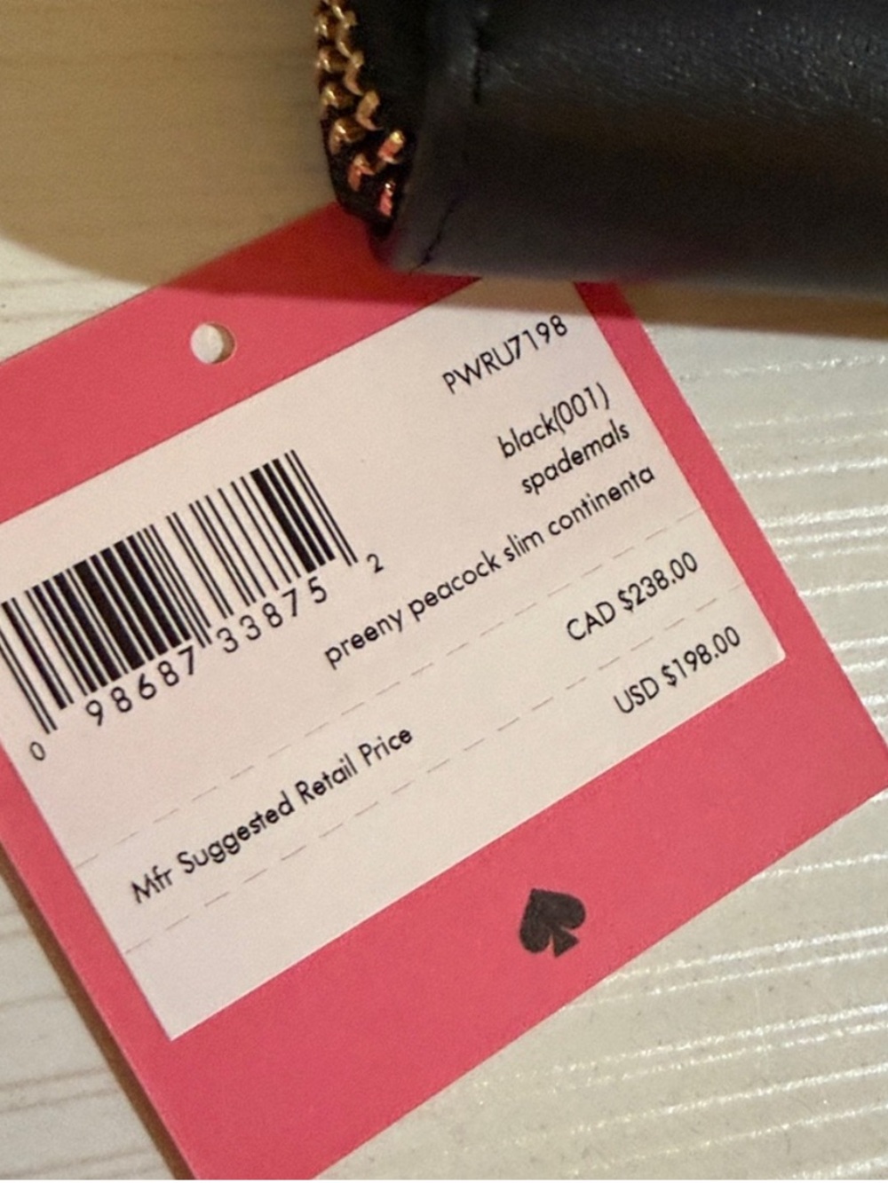 Kate Spade ♠️ NWT! RARE! Spademals Preeny Peacock Continental Long Wallet - Picture 4 of 8